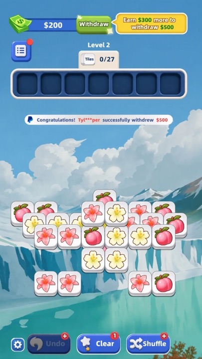 Prize Tiles level with cute animal tiles